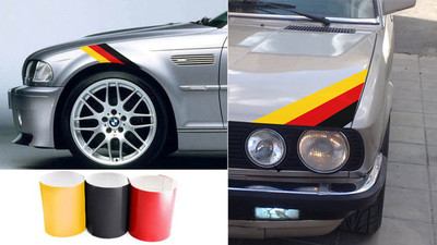 Three Color German FLAG Stripe Hood Decal BMW Motorsport M3